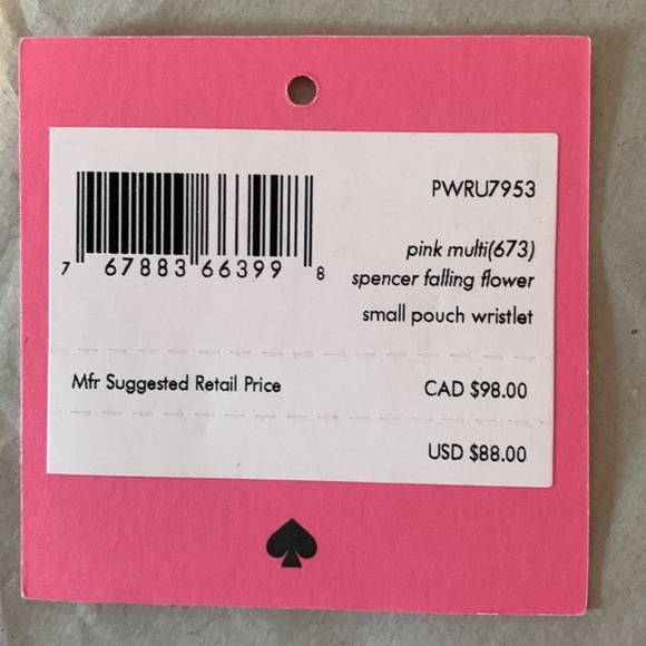 *NWT* kate spade spencer falling flower small pouch wristlet - Picture 3 of 4